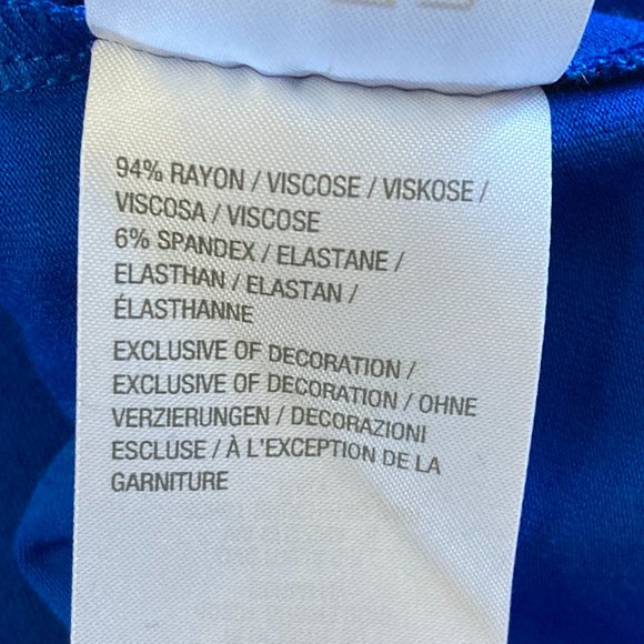 belle by kim gravel NWOT cold shoulder top with grommets cobalt blue 3X NWOT - Picture 11 of 12